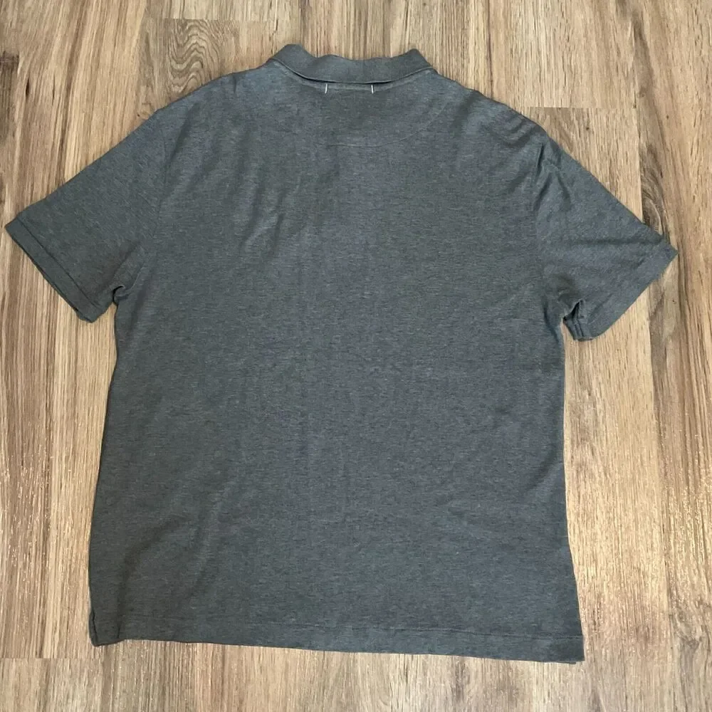 Banana Republic‎ Luxury Touch Performance Men Gray Short Sleeve Pullover Polo L